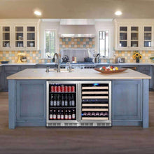 Load image into Gallery viewer, Triple Zone Wine and Beverage Cooler Combo Undercounter KBU50BW3