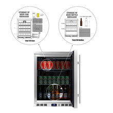 Load image into Gallery viewer, 24 Inch Outdoor Beer Fridge Cooler With Solid Stainless Steel Door