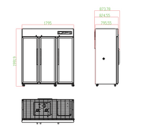 Load image into Gallery viewer, 1505L Upright 3-Door Medical Lab Refrigerator