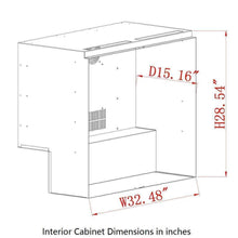 Load image into Gallery viewer, Interior Cabinet Dimensions-KBU56A
