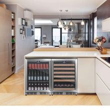 Load image into Gallery viewer, Under Counter Beverage and Wine Cooler Combo