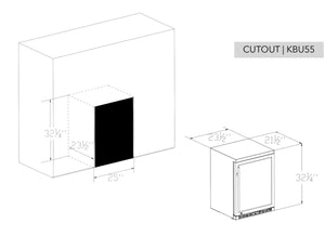 24 Inch Outdoor Beer Fridge Cooler With Solid Stainless Steel Door