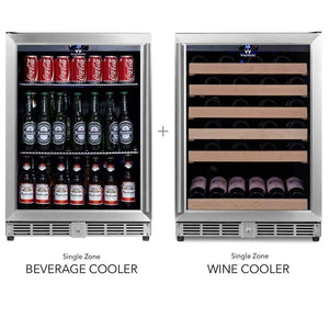 Under Counter Beverage and Wine Cooler