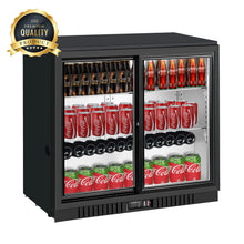 Load image into Gallery viewer, 36&quot; Sliding Double Glass Door Back Bar Beverage Refrigerator
