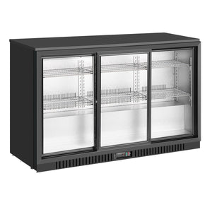 54" Sliding Triple Glass Door Back Bar Drinks Cooler