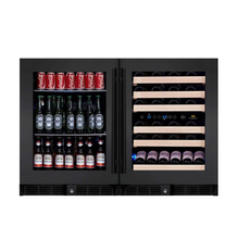 Load image into Gallery viewer, 3-zone under counter beer cooler and wine refrigerator combo
