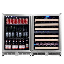 Load image into Gallery viewer, Triple Zone Wine and Beverage Cooler Combo Undercounter, KBU50BW3
