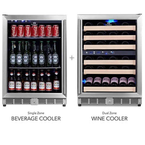 WINE AND BEER COOLER COMBO KBU50BW3