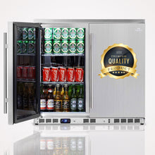 Load image into Gallery viewer, Double Door Beer Cooler Fridge, Outdoor Beverage Drinks Center KBU56ASD
