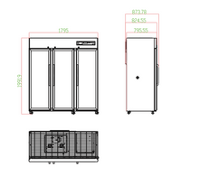 Load image into Gallery viewer, 1505L Upright 3-Door Medical Lab Refrigerator
