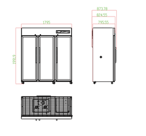 1505L Upright 3-Door Medical Lab Refrigerator