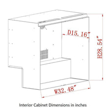 Load image into Gallery viewer, Interior Cabinet Dimensions-KBU56A
