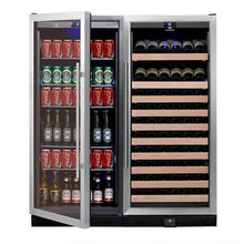 Load image into Gallery viewer, Upright Wine and Beverage Cooler Fridge COMBO KBU100COMBO-BW2
